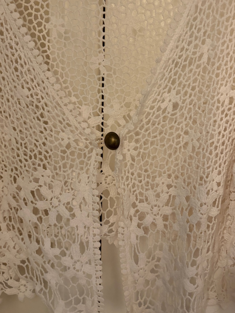 Rabbit Rabbit Rabbit Cream Crochet Knit Kimono Cover-Up - Picture 2 of 4